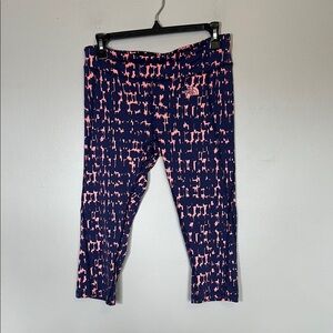 The north face‎ Pink and Blue Patterned print capri Leggings